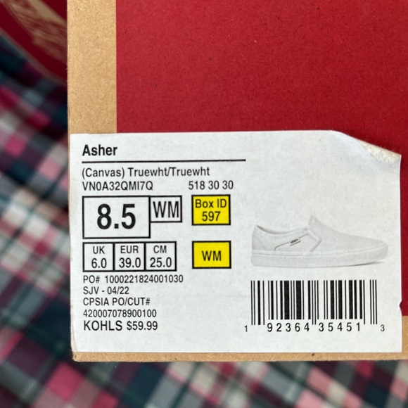 Vans Women's White Slip-On Sneakers - Picture 5 of 5